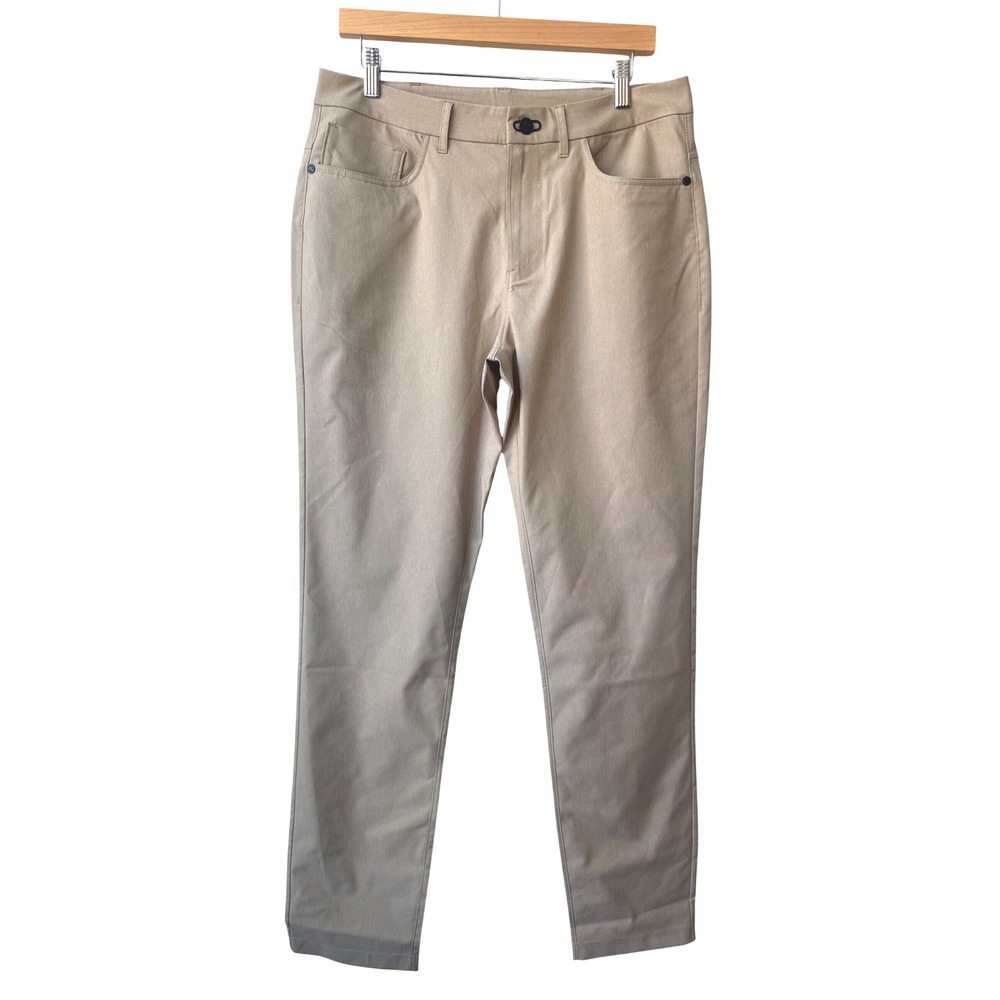 Public Rec Mens Deal Maker Pants 31X34 NWOT Khaki Tan Office Preppy Chino - Picture 2 of 12